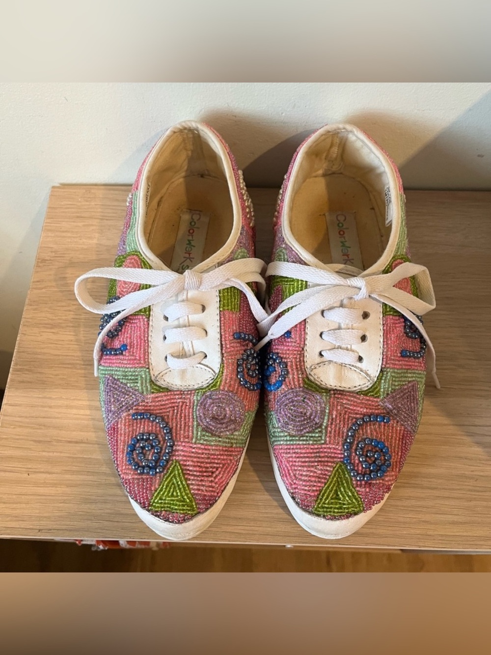 Vintage 90s Colorwerks Beaded Shoes